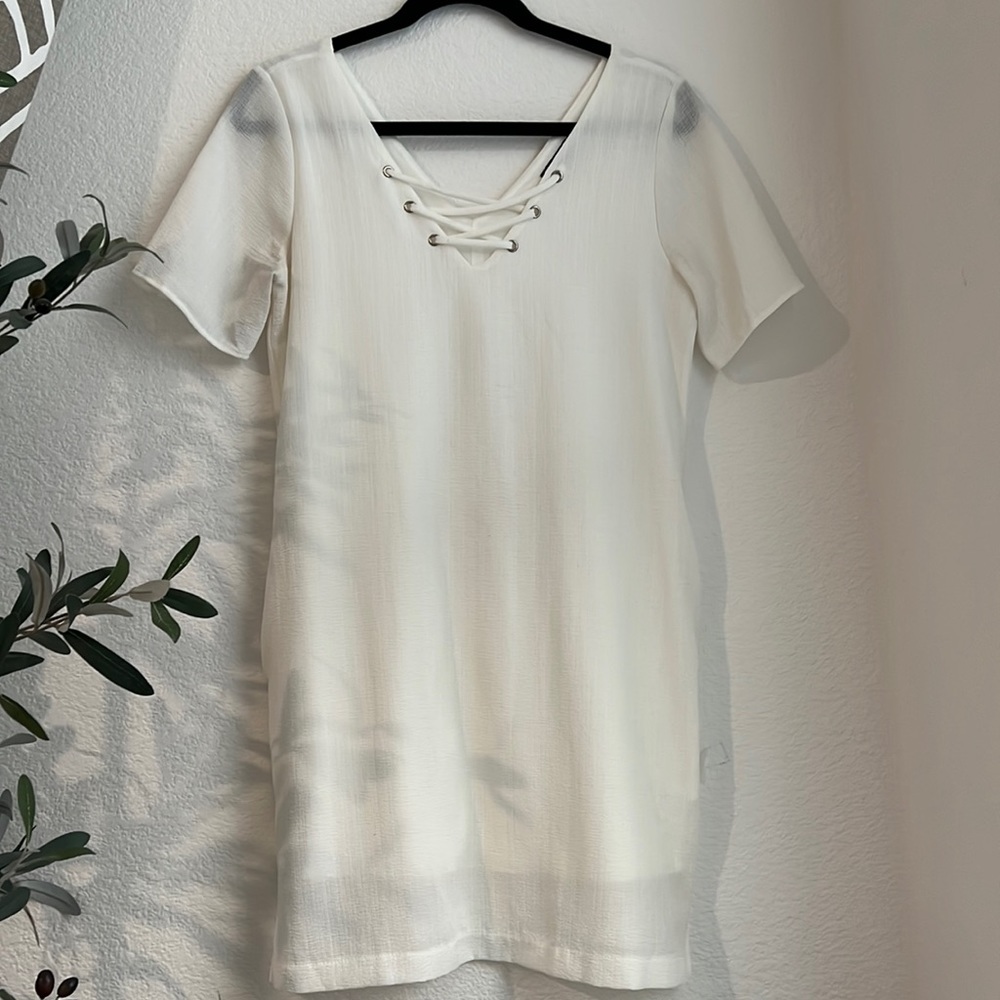 White mini dress